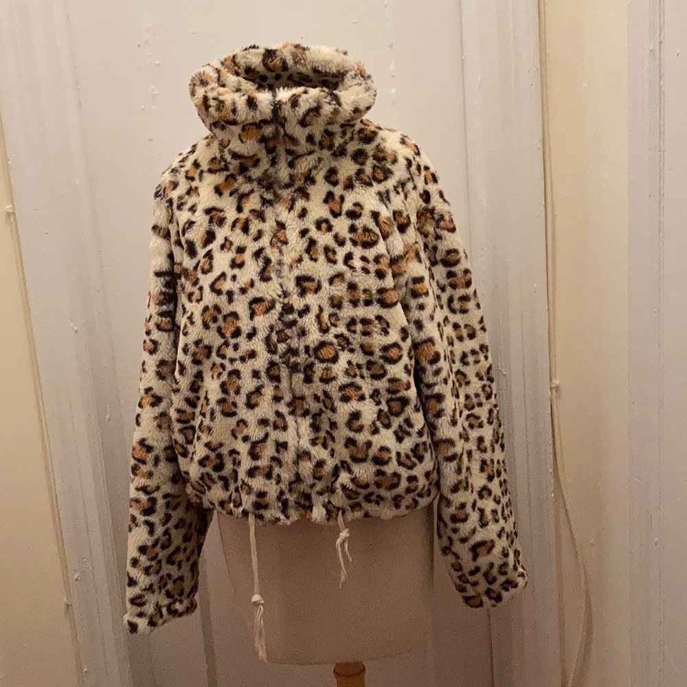Cheetah fleece sweater